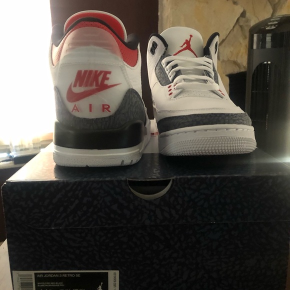 Fire Red Jordan 3s - Picture 2 of 2